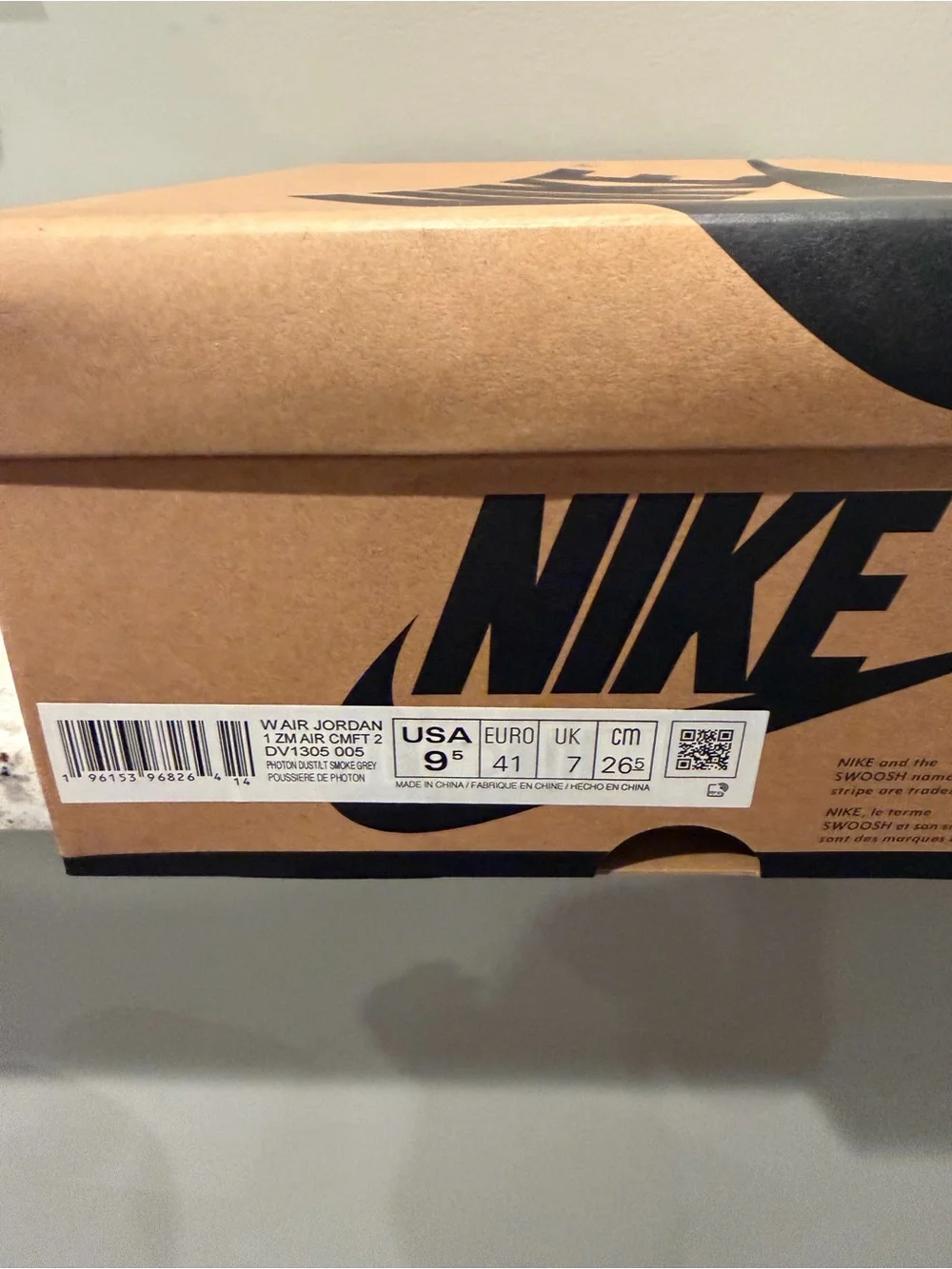 Jordan Women’s Mid Top Sneakers in Light Gray & Lavender - Picture 11 of 13